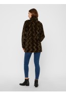 Women Jacket Vero Moda Curl Hoody Faux Fur Peat